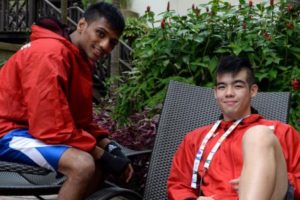 Hanurdeen enjoys a relaxed photoshoot session with his teammates.